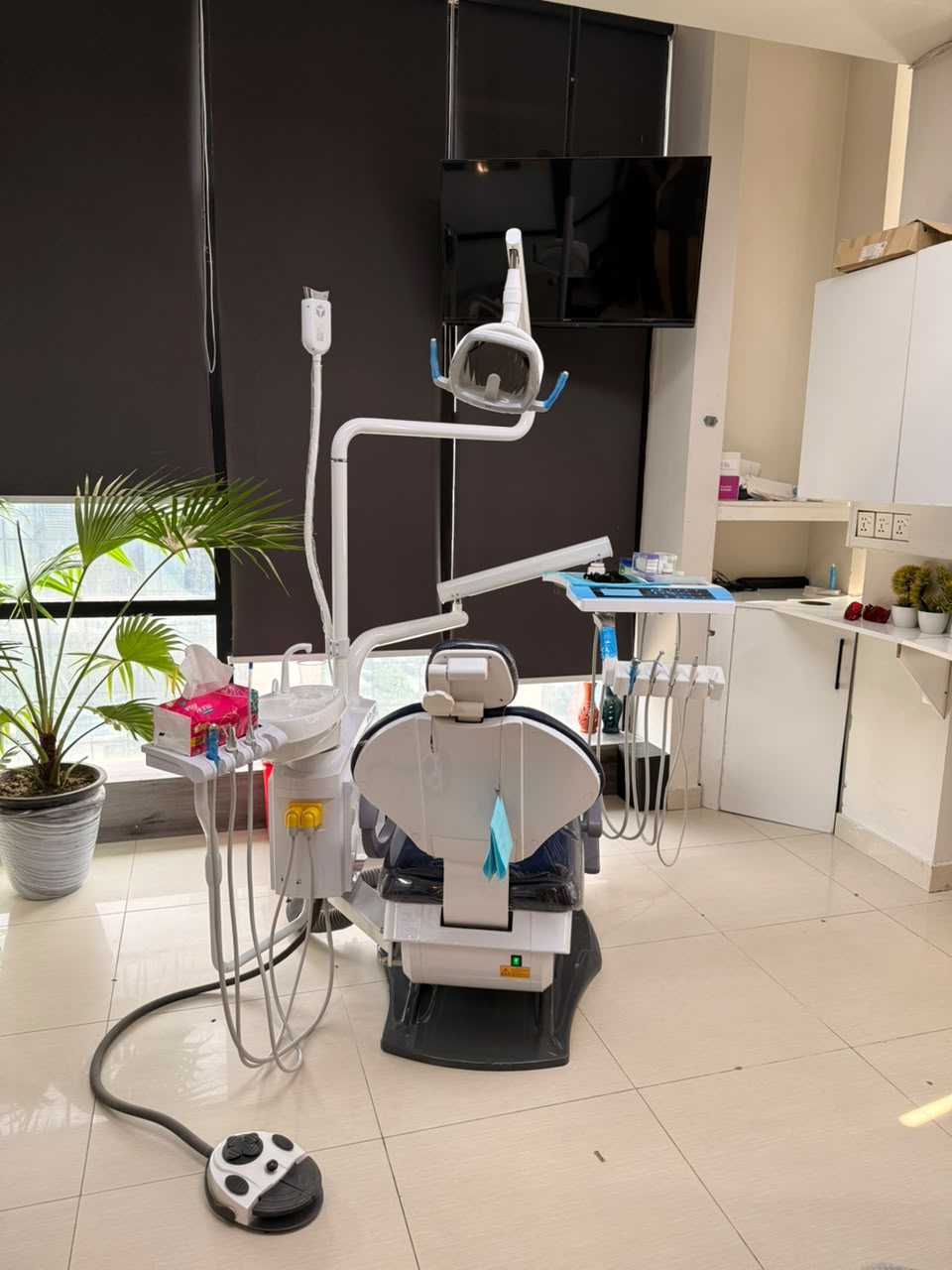 Dental chair and equipment at M M Dental Associates