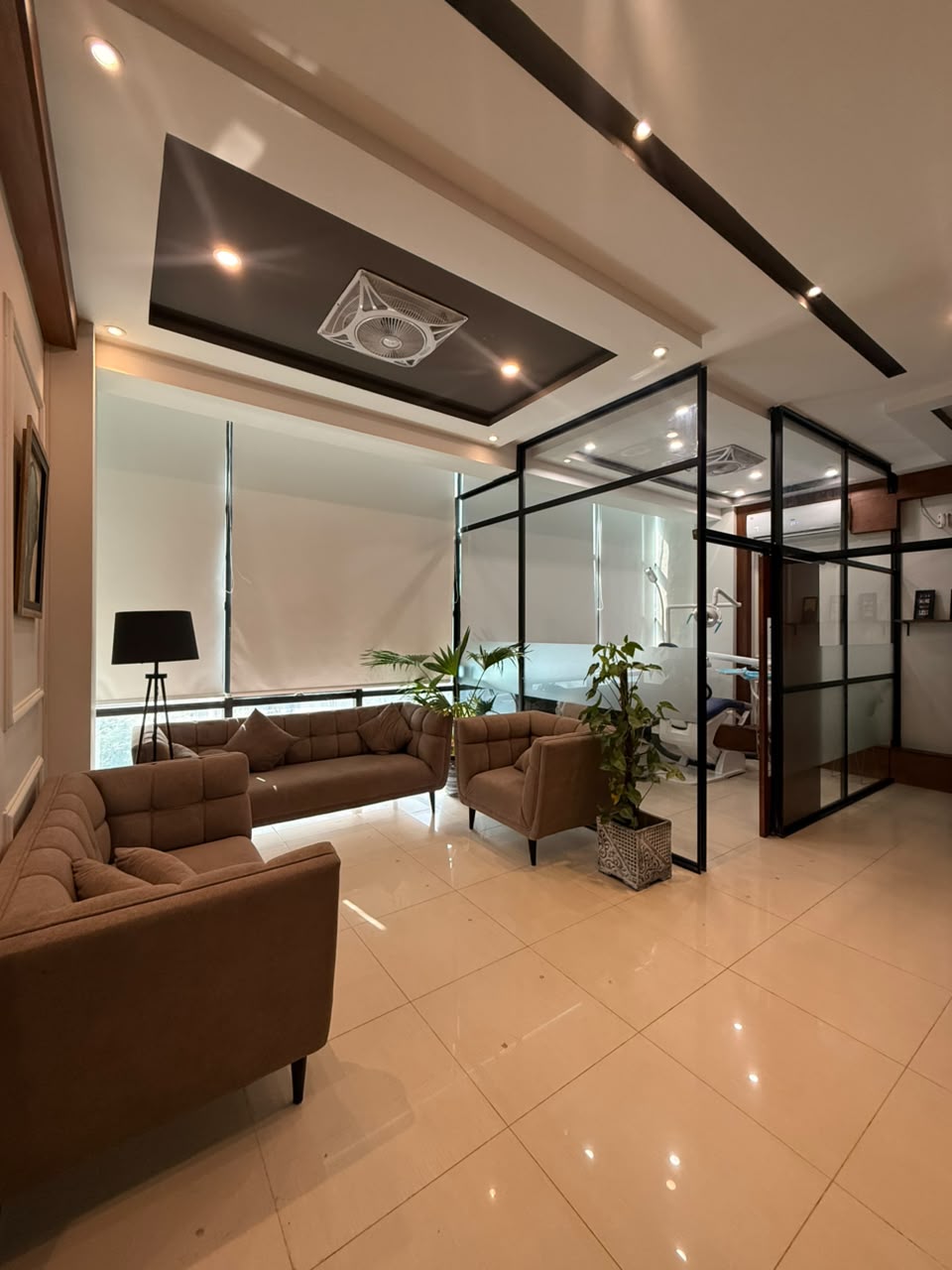 Waiting lounge at M M Dental Associates